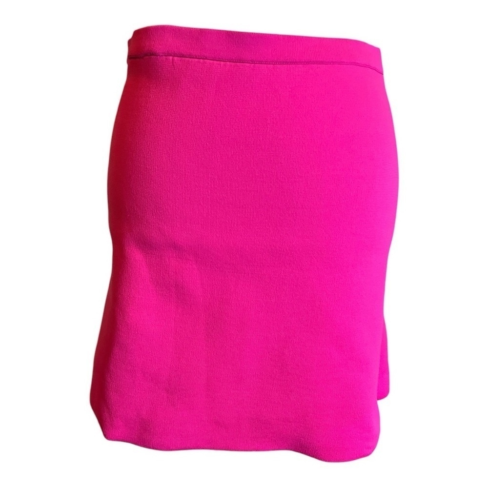 Zara Vibrant Pink Knit Women's Skirt Neon Yellow Inside medium mini - Picture 1 of 8